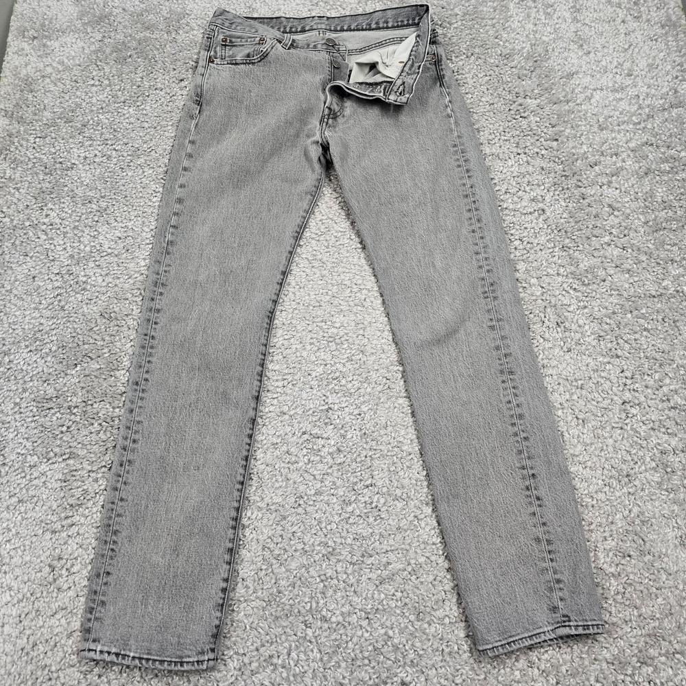 Levi's 501 Mens Straight Leg Jeans Gray Denim‎ 30x32 Classic Fit Y2K Minimalist